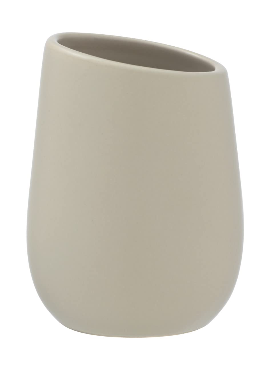 Wenko Badi toothbrush mug, cup made of high-quality ceramic with matt surface