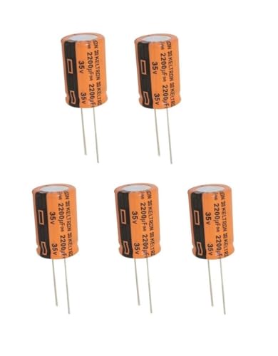 Image of Fixed Aluminum Radial Electrolytic Capacitors 220UF 35V - Pack of - 5