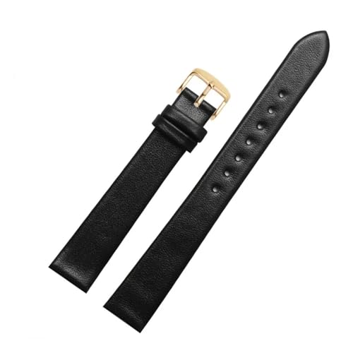 Bracelet de montre en cuir pour femme 14 mm compatible Ar1802 Ar1910 noir