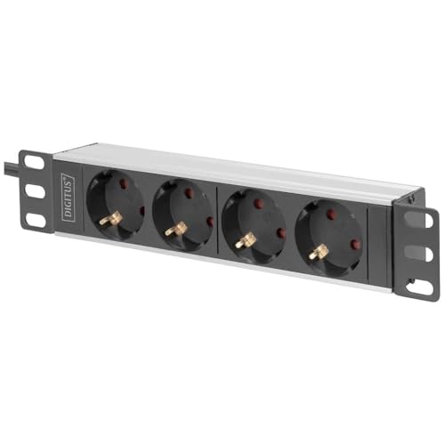 DIGITUS Steckdosenleiste – 4X Schutzkontaktstecker – 10 Zoll 1 HE – Ansicht 1