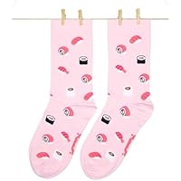 Roits Calcetines Sushi Rosa Hombre y Mujer - Calcetines de