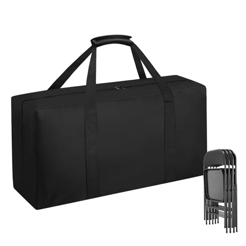QYILUARE Heavy Duty Folding Chair Storage Bag,Large Waterproof Carry Bag for Metal,Wooden and Plastic Chairs,with Sturdy Handle (39' L x 12' W x 20' H)