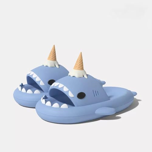 Original Shark Slides, Novelty Cloud Shark Slippers, Anti-Slip House Slippers Beach Shoes, Casual Shark Sandals2