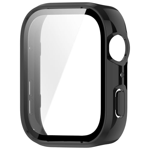 傷つきにくいケーススキン腕時計フィット 4 スクリーンプロテクターシェルスマートウォッチハウジング PC ガラス防塵保護シェルスマートウォッチ