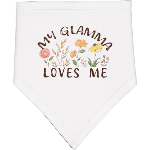 inktastic My Glamma Loves Me Baby Bandana Bib