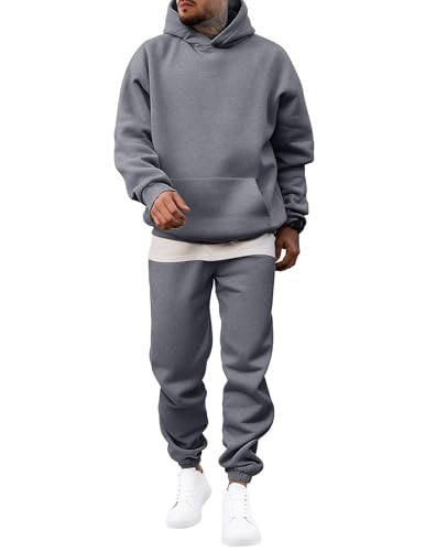 JMIERR 2 Piece Outfits Long Sleeve Essentials Hoodie Sweatshirt Joggers