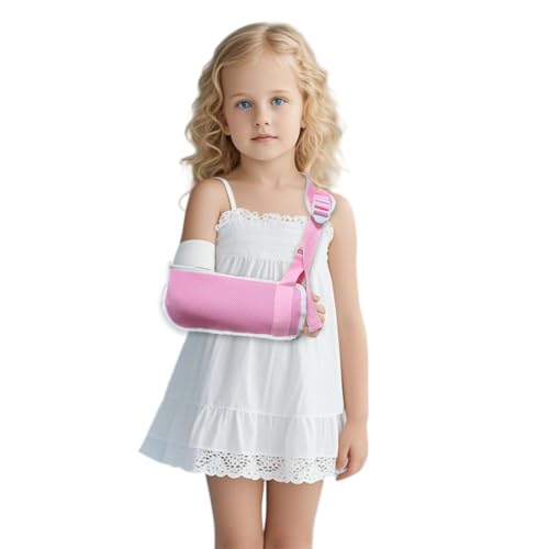 Adjustable Children's Arm Sling - Breathable Mesh Shoulder Stabilizer for Wrist/Elbow/Shoulder Injuries. This elbow support sling offers support for wrists, elbows, and shoulders and is suitable for both the left and right arms. (Large)