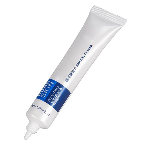 30g Crema Facial para el acné, Tratamiento para el acné, Crema para Eliminar Cicatrices de acné, Crema para el Tratamiento de Granos contra el acné Poros Retráctiles Hidratante