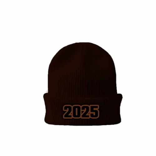 Beanie 2025 marron bonnet hiver chaud tricot homme femme souple
