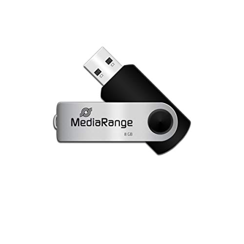 MEDIARANGE MR908 Flexi USB Stick 8GB 15MB/s USB 2.0 Black-Silver
