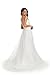 Sorayan Wedding Dresses for Bride Unique Lace Beautiful Layers Tulle A Line Dreamy Beach Wedding Gowns (Small,White)