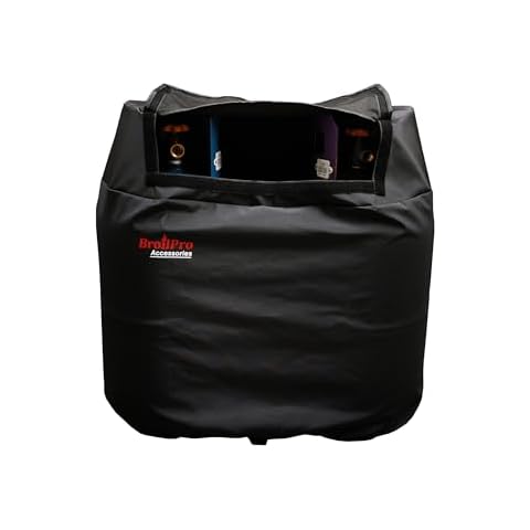 BroilPro Accessories RV Trailer Propane Tank Cover, Fit for Dual 30lb Tanks, Waterproof Replacement Covers for RV/Trailer/Camper, RV Parts RV Accessories -Black, BPA301 Cover