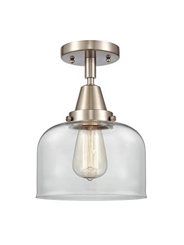 Innovations 447-1C-SN-G72 One Light Flush Mount from Franklin Restoration Collection