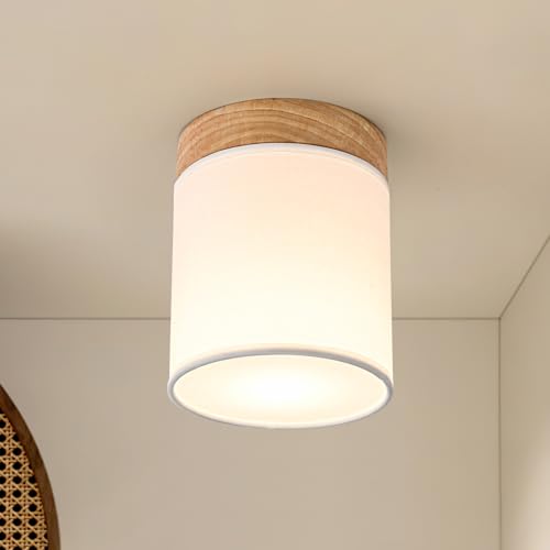Doughelec Deckenlampe Deckenleuchte 1 Flammig Flur - Holz Deckenspot...