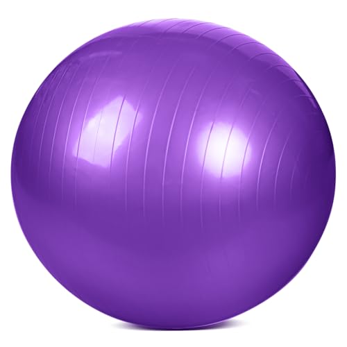 GOOHOCHY Thickened Yoga Ball with Pump Stability Ball for Workout Training Reusable Exercise Equipment Stylish for Home Gym Use