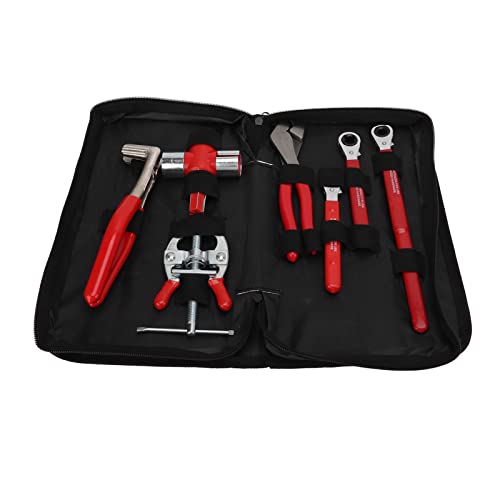 7pcs Battery Service Kit Steel Terminal Pliers Wrench Brush Spreader Puller for Maintenance