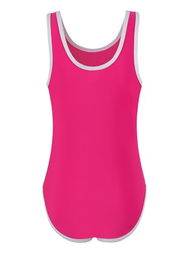 Image of Girls One Piece Swimsuits, Toddler Girls Swimweargirls Bathing Suits, Cute Summer Beach Pool Outfit 3-12 Years (US, Age, 6 Years, Red)