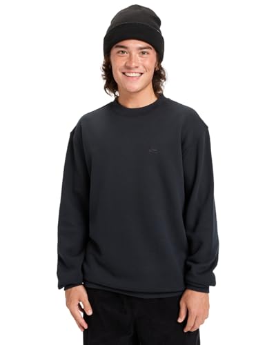 Quiksilver - Jersey de Forro Polar Salt Water Crew, Color Negro