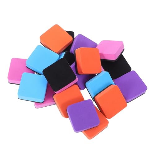 ノーブランド品 20個磁性板擦 フェルト製 ソフト乾式消し 磁付き ホワイトボード チョークボード用 掃除用品 学校 オフィス 教室向け整理収納