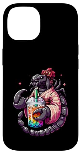 Scorpion Bubble Boba Tea Anime Mignon Kawaii Coque pour iPhone 14