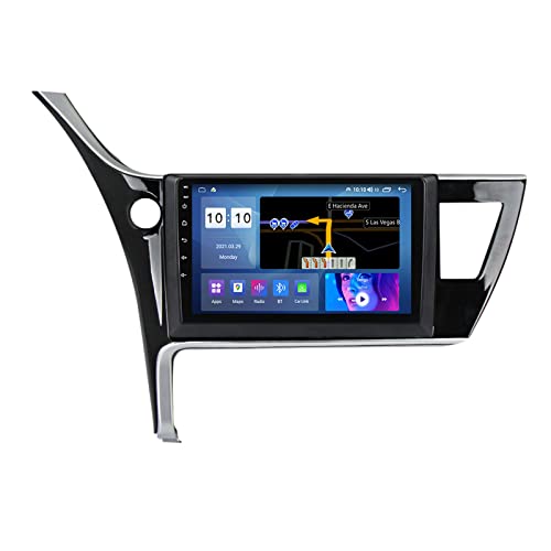 HTXPSM Android 10.0 GPS estéreo para coche, reproductor de DVD, navegación táctil, radio 2 DIN para Toyota Corolla 2017-2019, unidad principal de 9 pulgadas, reproductor multimedia MP5, receptor de v
