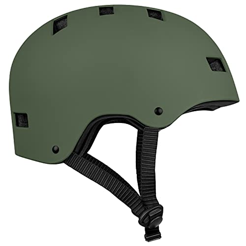 Retrospec Dakota Bicycle / Skateboard Helmet for Adults - Commuter, Bike, Skate, Scooter, Longboard & Incline Skating - Impact Resistant & Premium Ventilation- Matte Forest