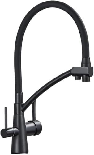 Robinet de cuisine or brossé mitigeur rotatif luxe - 2