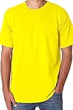 Comfort Colors Men's Adult Short Sleeve Tee, Style 1717 (Small, Neon Yellow)
