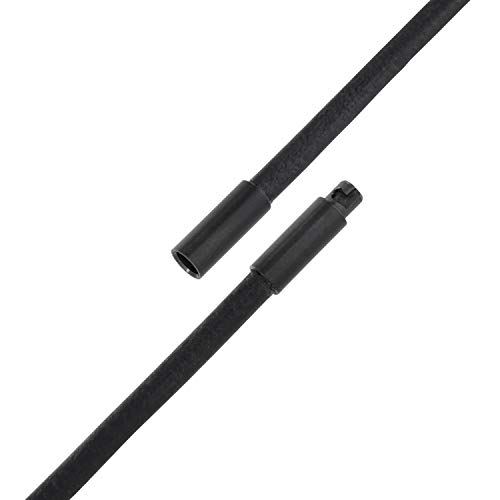 Auroris Echtleder Kette schwarz Dicke 3mm mit Tunnel-Drehverschluss aus SCHWARZEM Edelstahl Länge 50 cm