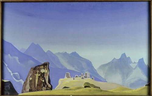 Tableau Toile l'Épée de Gessar Khan Roerich 60x90 : Impression d'Art Premium pour Décoration Murale