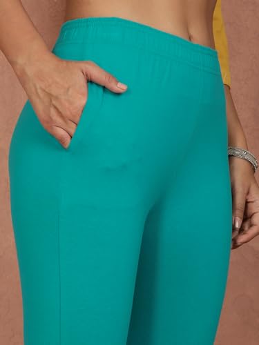 Image of TWIN BIRDS Women Cotton Blend Kurti Pants | Sleek Ethnic Daily Trousers
