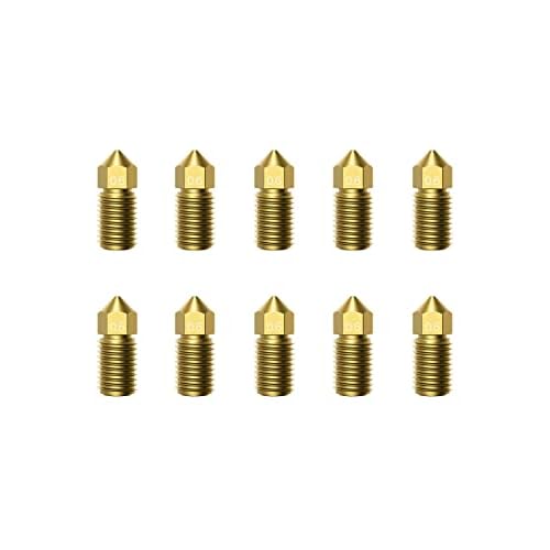AnkerMake 10-Pack 0.6 mm Nozzle Kit, Premium Brass, only for AnkerMake M5 3D Printers 0.6mm Nozzle Golden 1