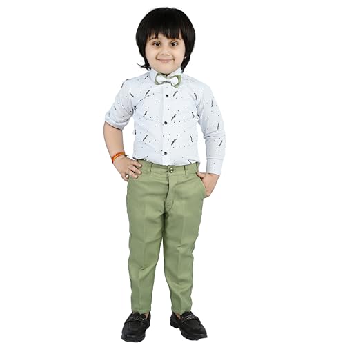 Image of Kids Ethnic Suit Set I 3 Piece Party Suit for Boys | Kids Suit Set Shirt, Pant & Waistcoat I Birthday Boys Party Dress