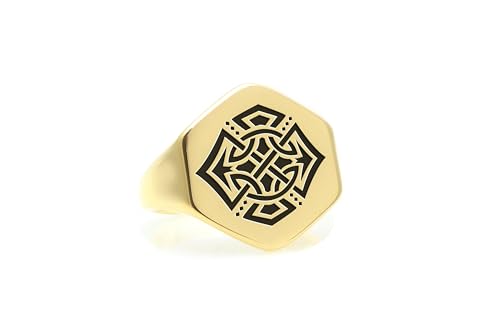 Bague croix celtique hexagonale anti-rayures et confortable - 5
