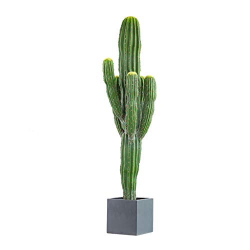 YBYB Artificial Plant Faux Fake Saguaro Cactus Artificial Potted Plants in Pot for Home Office Garden Decor Indoor Outdoor (Color : A)
