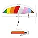 FunnyStar LGBT Rainbow Transgender Pride Flag Folding Umbrella Fashion 3 Folds Umbrellas Folds Parasol for Outdoor Travel Beach Automatic