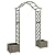 Wooden Arbor Arch with Planter | Wedding Arches Archway for Ceremony Party | Wood Garden Trellis Arbor for Outdoor Patio Bakcyard Yard Lawn Climbing Plants | Solid Firwood 68.9" x 15.7" x 80.3"