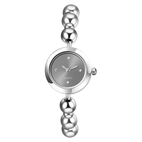 Montre analogique à quartz femme Oidea avec bracelet chaîne à billes réglable en acier
