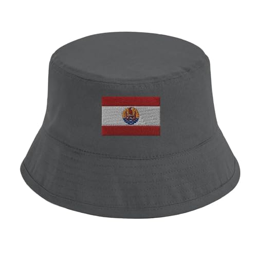 Chapeau bob drapeau Polynésie française contre les coups de soleil couvre-chef léger