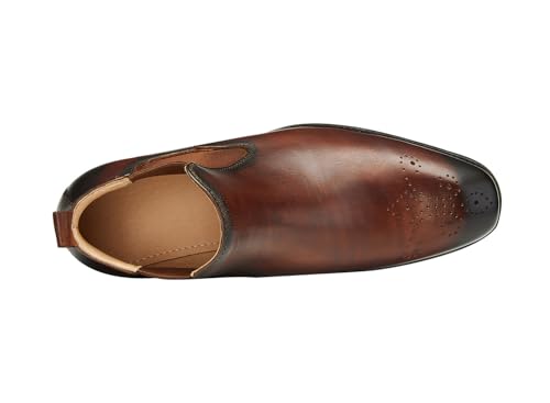 Santimon Mens Chelsea Boots Leather Casual Slip On Brogue Boots Formal Dress Ankle Boots For Men3