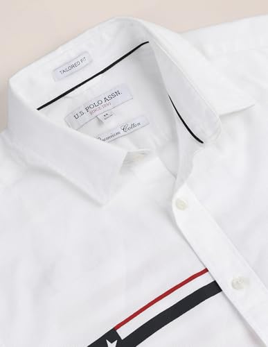 Image of U.S. Polo ASSN. Striped Regular Fit Cotton Shirts for Men - Full Sleeve Mens Casual Shirts