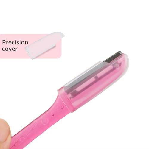 3 Pack Women Eyebrow Razor Blades for Multipurpose Exfoliating Dermaplaning Tool Trimming and Shaving Grooming with 1 Precision Cover.