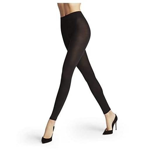 FALKE Damen Leggings Softmerino W Le Wolle Baumwolle einfarbig 1 Stück, Schwarz Black 3000, 44-46