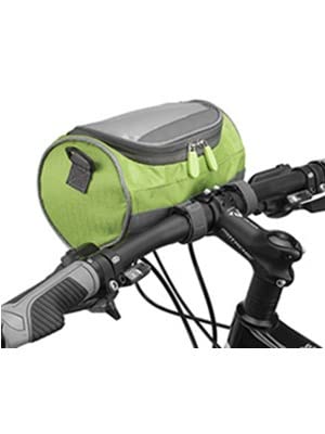 LIGHTER HOUSE� Bike Handlebar Bag Waterproof Bike Bucket Bag with Touch Screen Bicycle Front Storage Bag Large Capacity Cycling Front Frame Pack (01 Pc.) Green-image-26