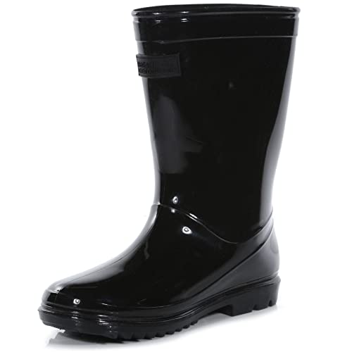 Regatta Kids Wenlock Outdoor Wellies - Black - 9K UK