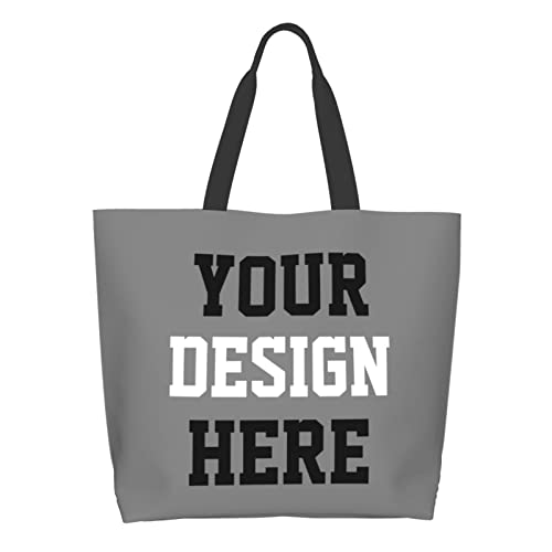 Custom Tote Bags Custom Bags With You Team Logo Text Picture Travel Business Shopping Women Teacher Personalized Shoulder Bag - Main Image