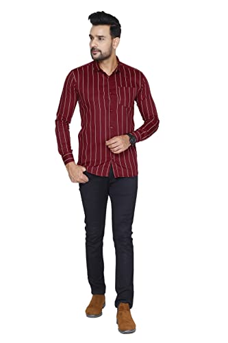 Image of Pure Cotton Solid Slim Fit Semi Casual Shirt for Men's & Boy's (Pack of 1)