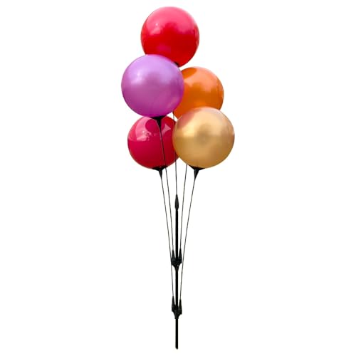 Image of Reusable Outdoor Balloon Clusters - Helium Free, All-Weather, Durable, Plastic Balloons for Advertising, Real Estate, Grand Openings & Events (Burgundy,Red,Gold,Orange,Purple)