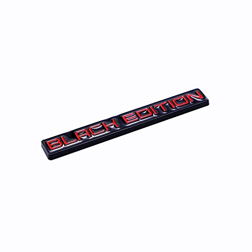 Image of 2Pcs Black Edition emblem Car trunk Motorcycle Motif rear badge decal sticker universal 3D Metal Badge Sticker for car Door Decoration (black)