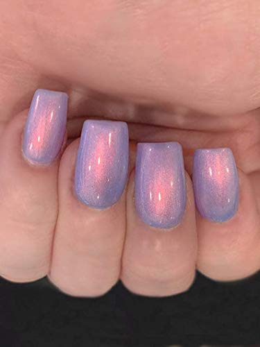 Polish Me Silly, Mylar Glow -Periwinkle Blue Pink Purple Yellow Mint "Glow Pop Nail Polish Collection" Multi-Color Shifting: Mylar Oil Slick, Vegan & Cruelty-Free Nail Polish, 0.5 Fl. Oz. (15 mL)